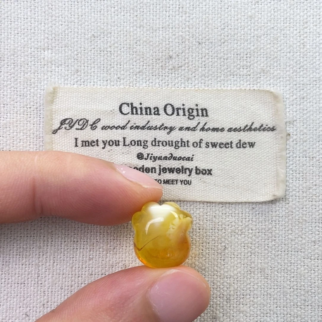 未镶嵌琥珀珠宝奇石爪子