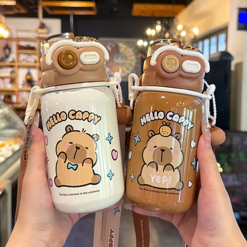 儿童保温杯男女孩上学专用高颜值学生水杯2025新款可爱便携吸管杯