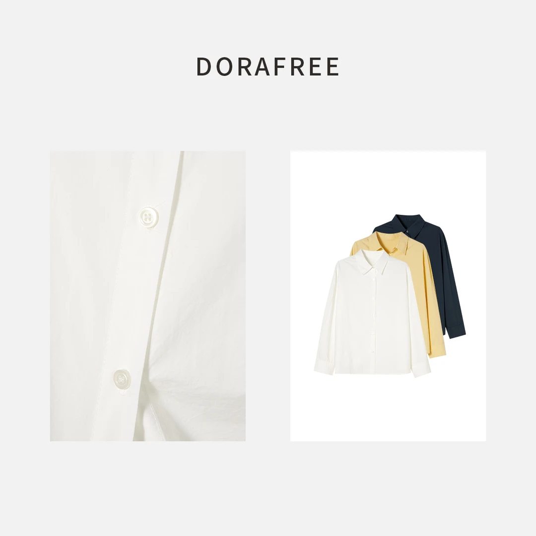 6126早春黄色衬衫女新款设计感小众长袖上衣