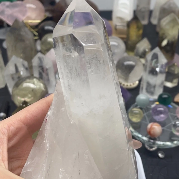 水晶16未镶嵌维****?白水柱双尖