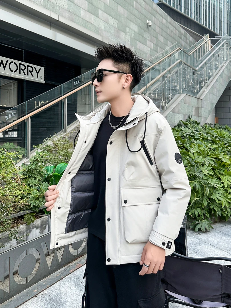 【冬季】新款机能风大口袋工装冲锋衣防寒外套370