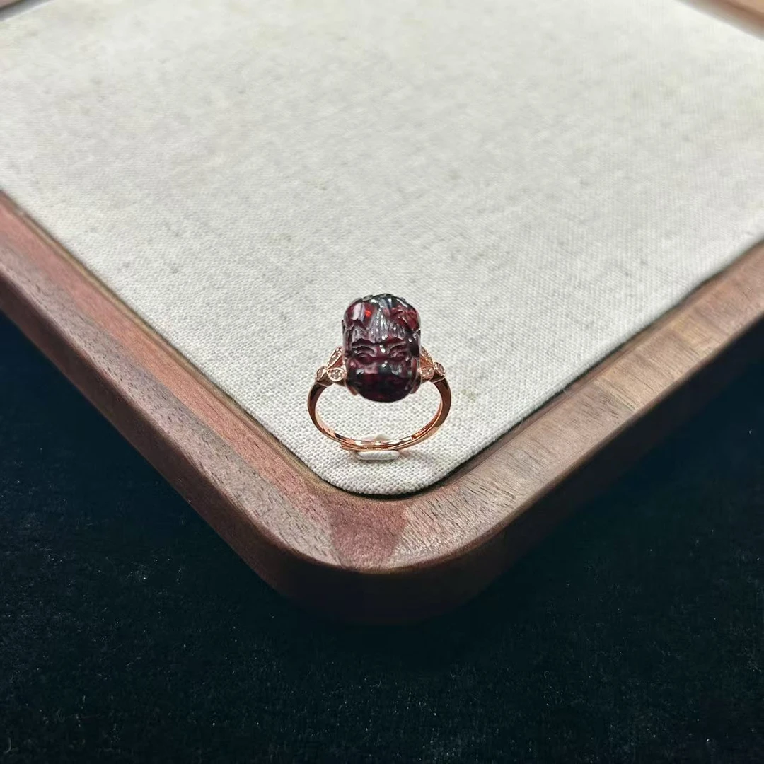 【莹莹专属】天然珠宝血珀貔貅戒指M3970