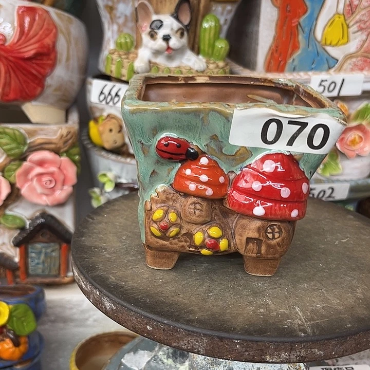 粗陶材质多肉花盆