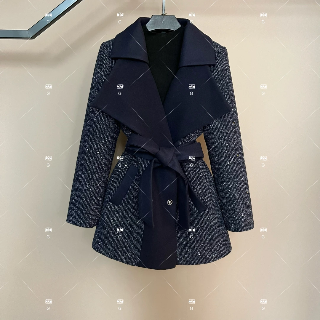 秋冬气质小香风设计师中长款羽绒服轻奢女 GS-57795