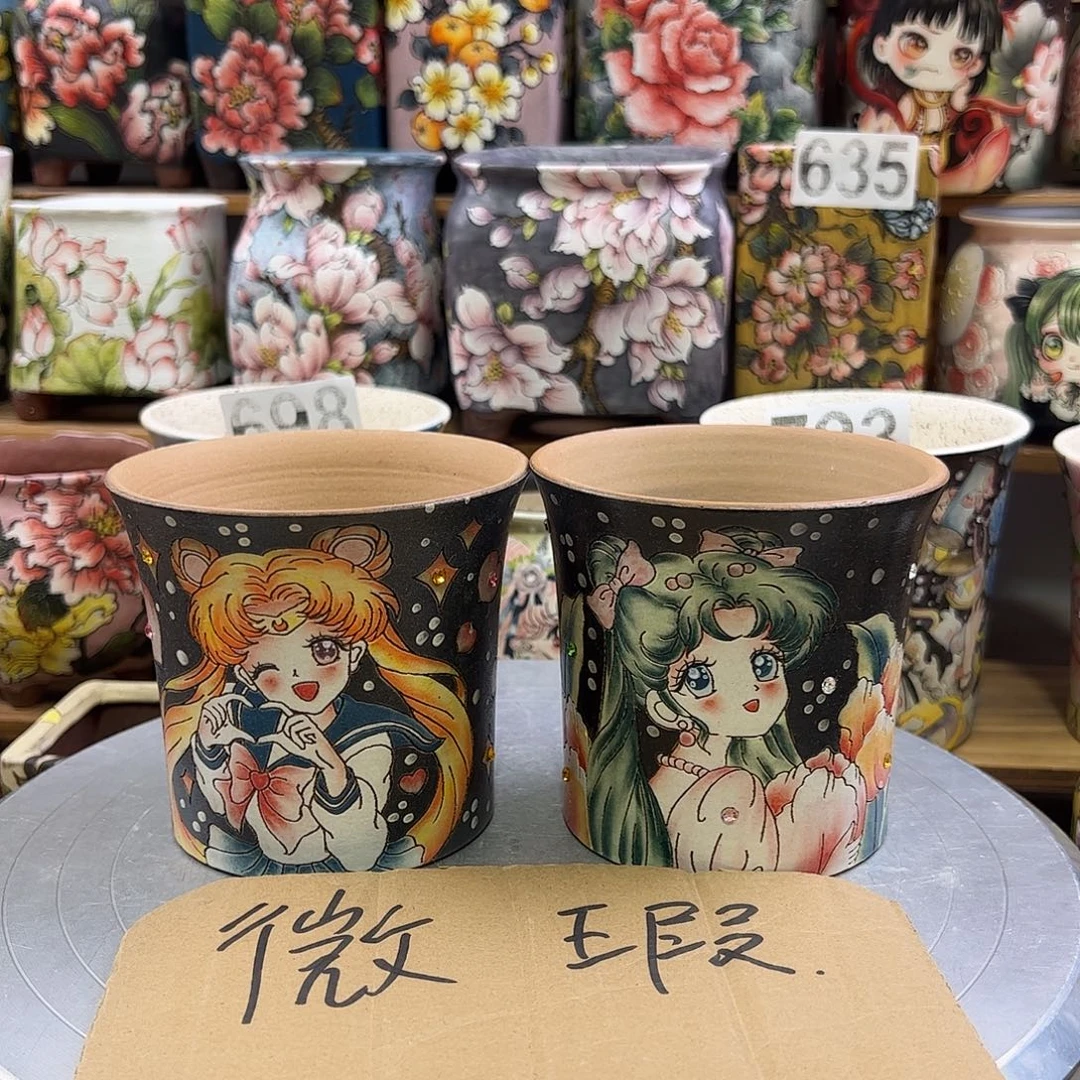 *****景德镇炫彩手绘景德镇陶瓷花盆