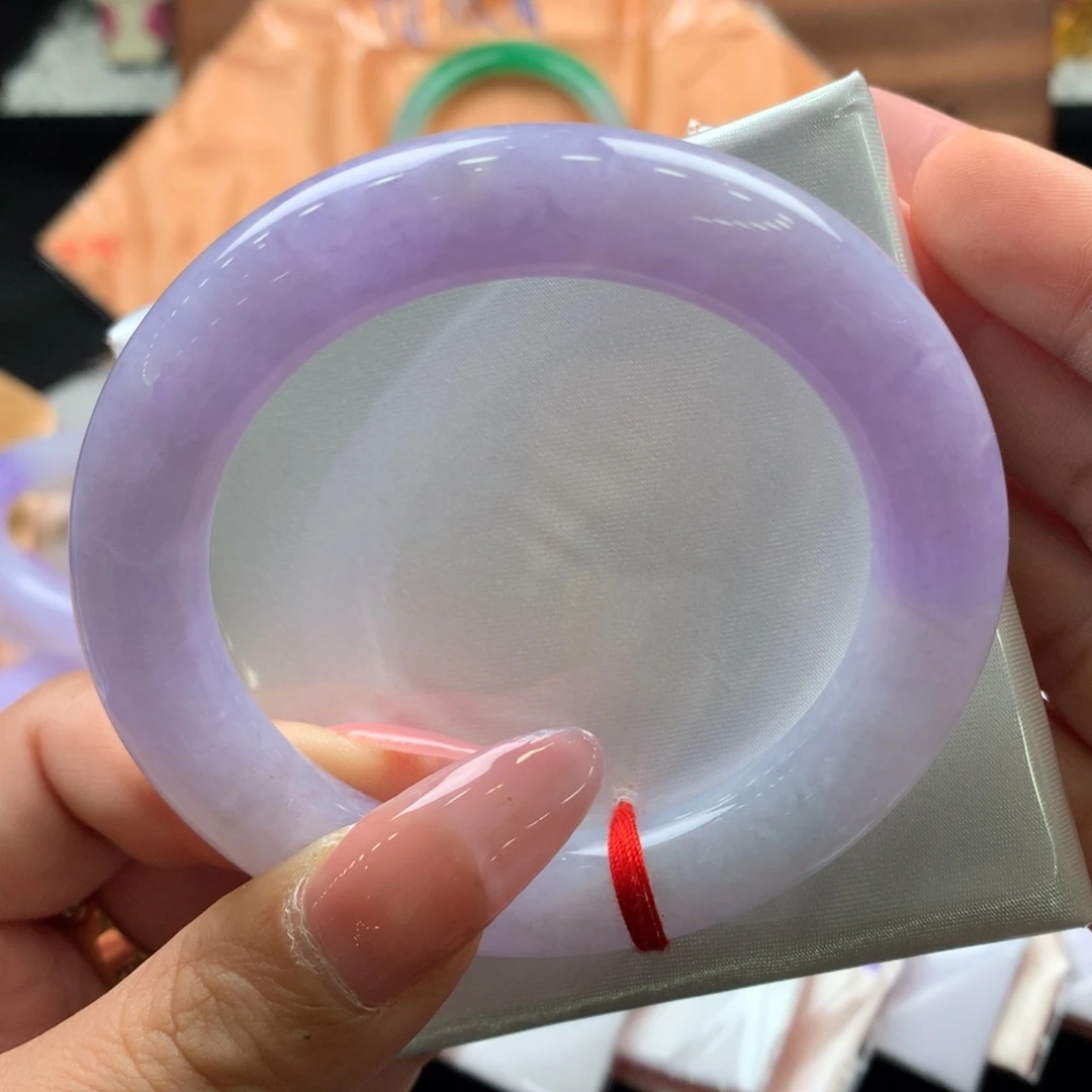 翡翠未镶嵌手镯56.4圆条