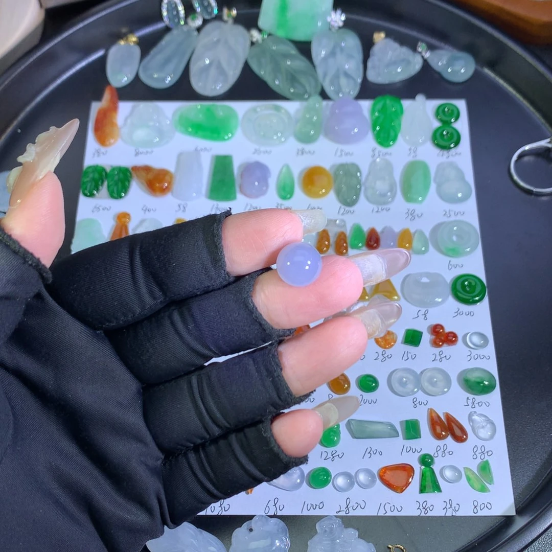 翡翠未镶嵌吊坠(不含链)紫蛋