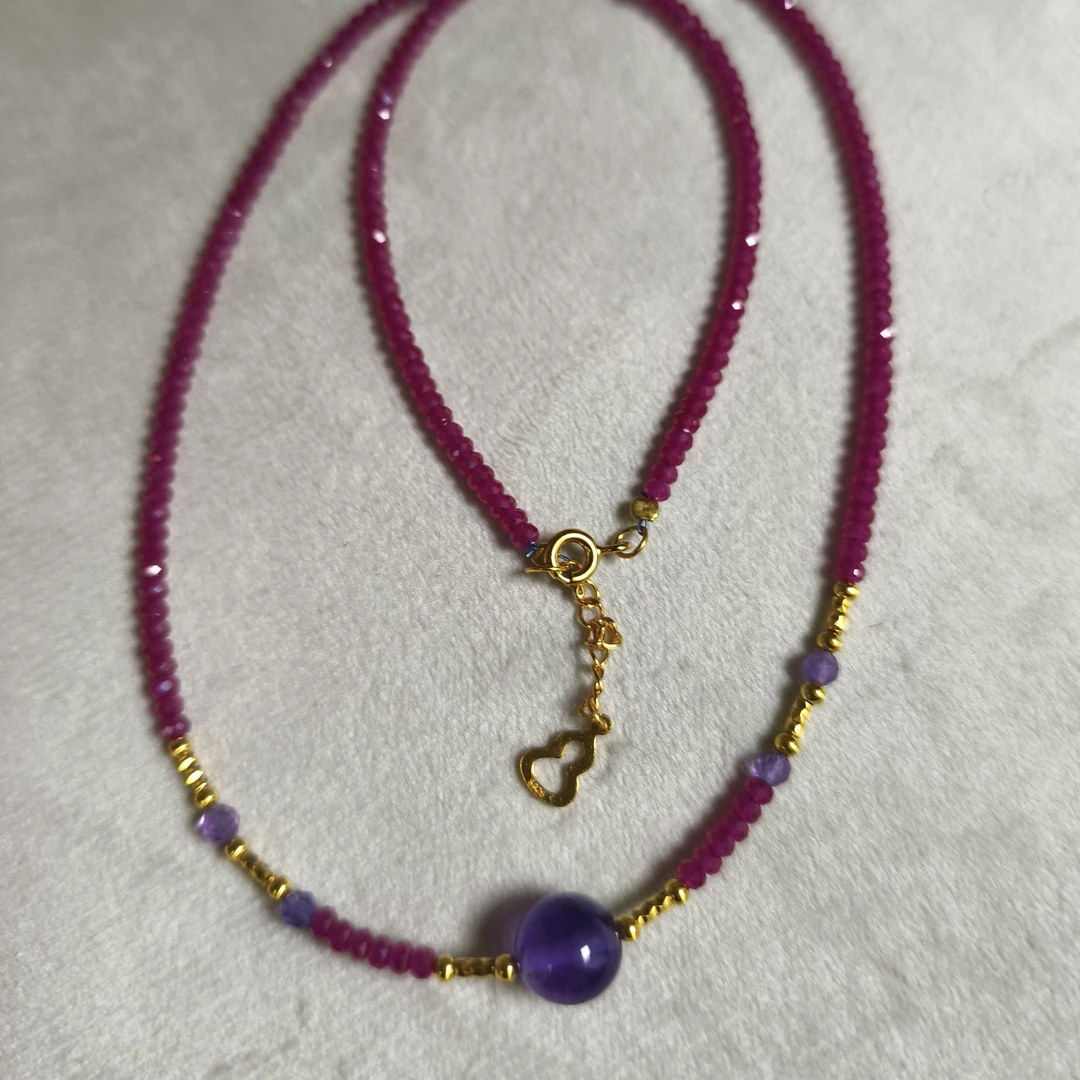 合金项链 925银饰红色项链