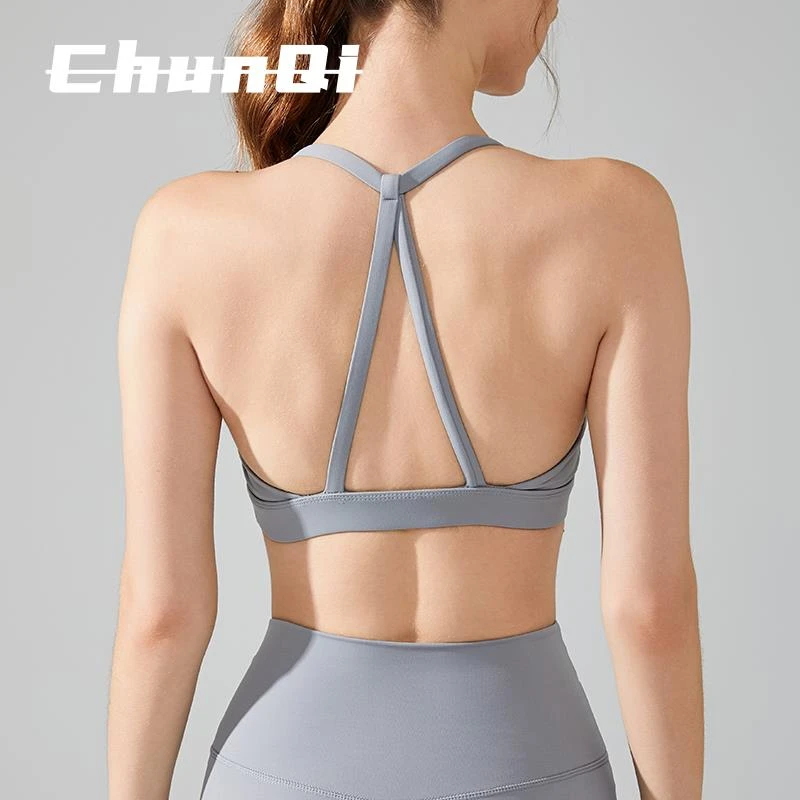 维多利亚内衣女高强度健身跑步防震瑜伽服美背心式文胸聚拢防下垂