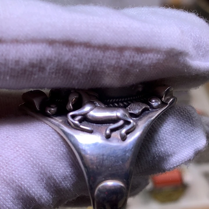 喜***多足银足银戒指纯手工