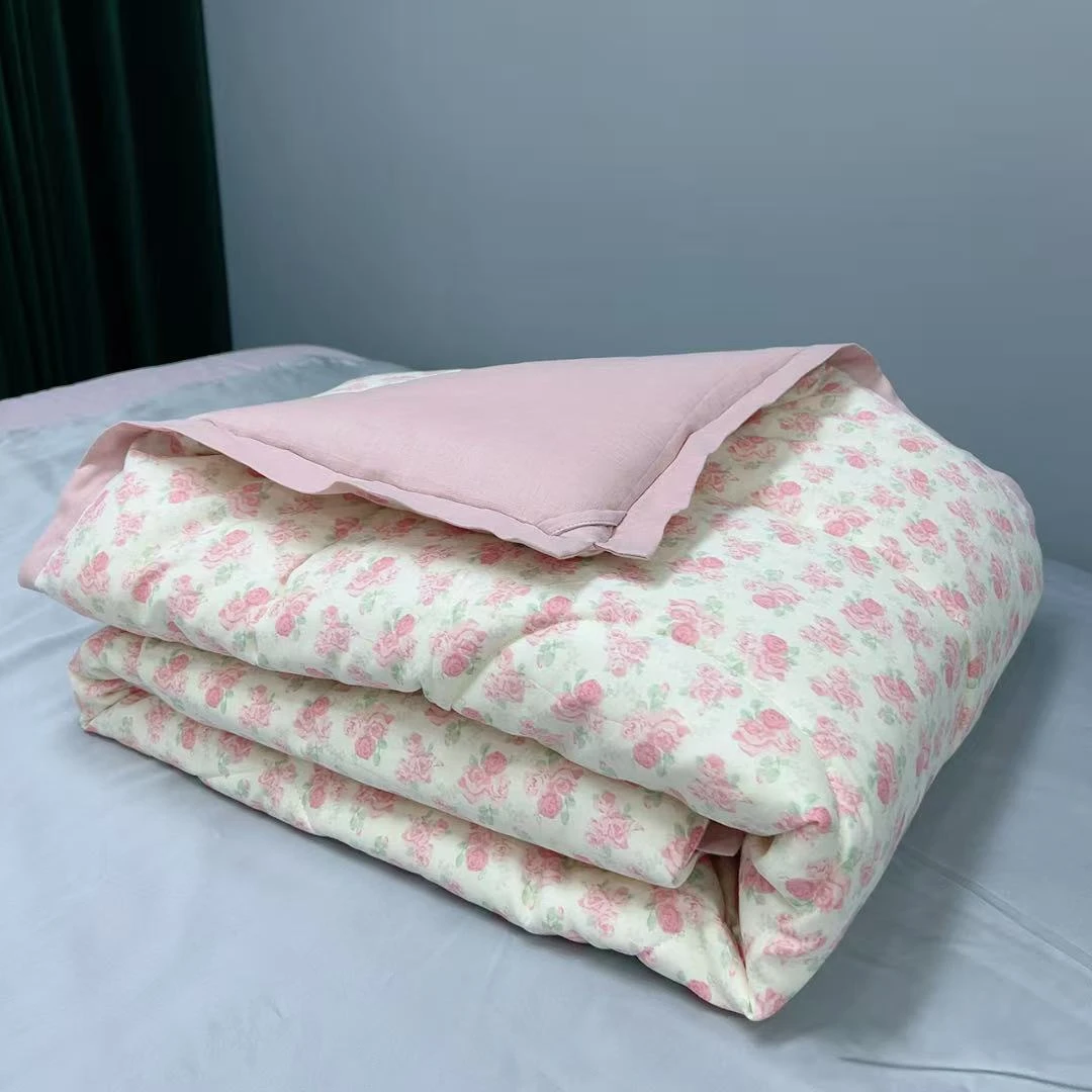 1.2*1.5米纯棉A类有氧双层纱大豆春秋被可机洗