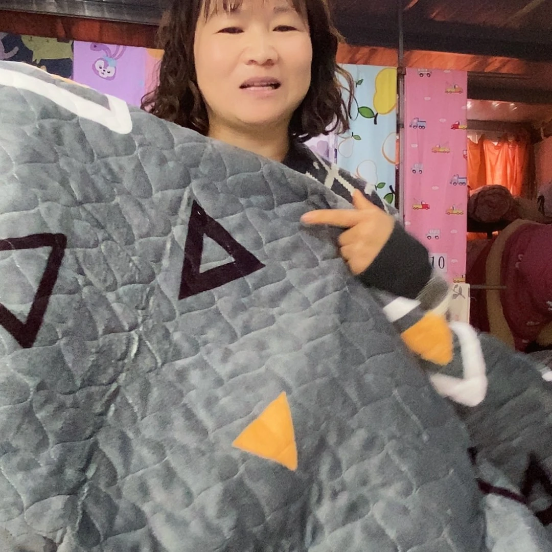 羊羔毛1.2×2米绒床盖  灰