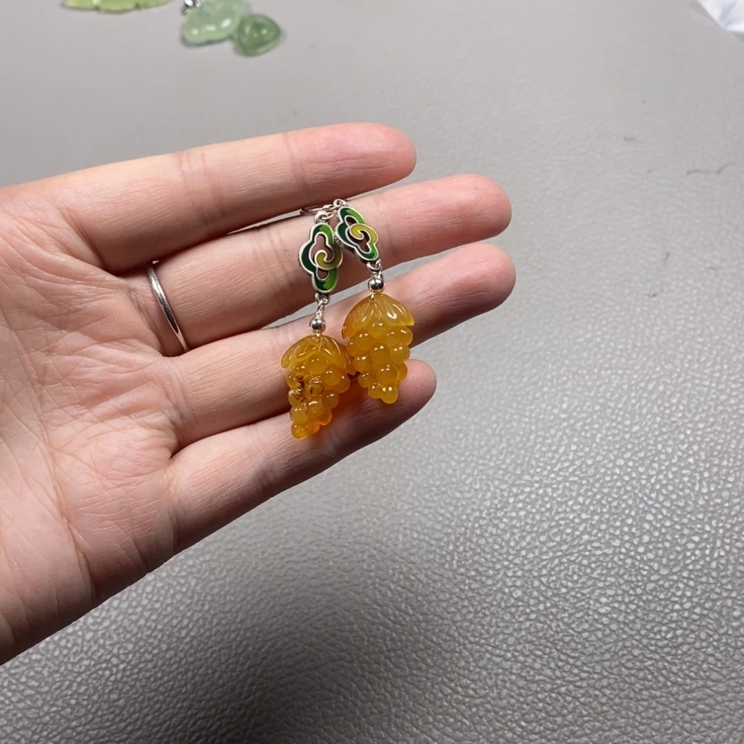 蛇纹石玉未镶嵌挂件耳饰耳环项链