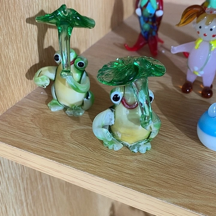 手工艺品琉璃荷叶青蛙