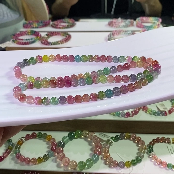 未镶嵌手链碧玺7mm