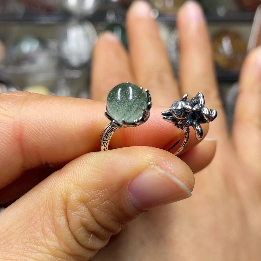 【闪购商品】水晶珠宝半成品银S925镶嵌戒指