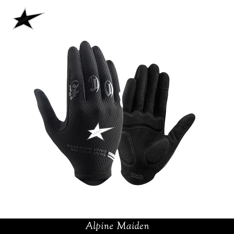 正品现货A星Alpine Maiden骑行手套春秋季自行车男士全指触屏手套