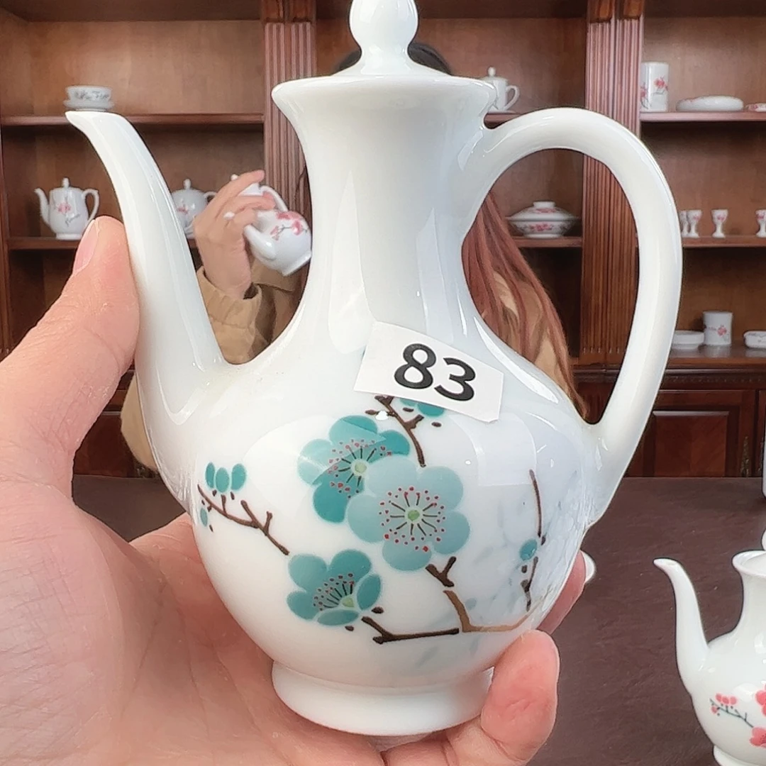 孤***天瓷翠竹绿梅醋壶福利款