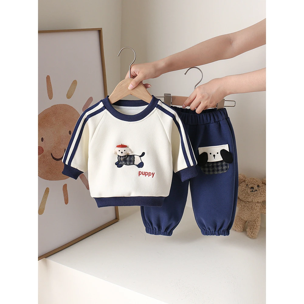 【平替好物】儿童套装新款春秋装卫衣卫裤两件套宝宝卡通可爱秋季衣