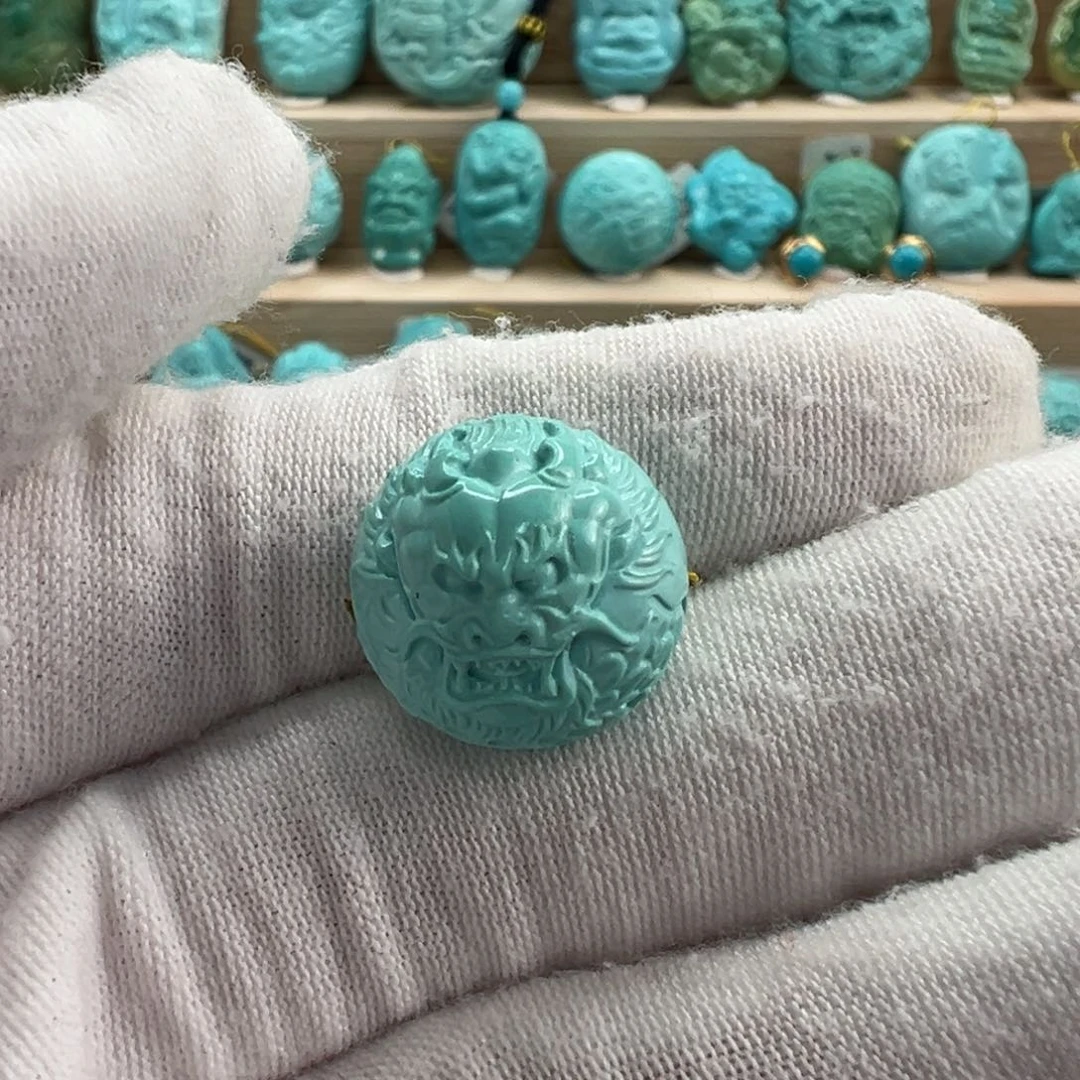 未镶嵌绿松石龙珠16.8mm