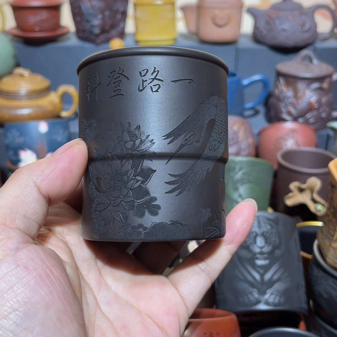 原矿紫砂手工主人杯
