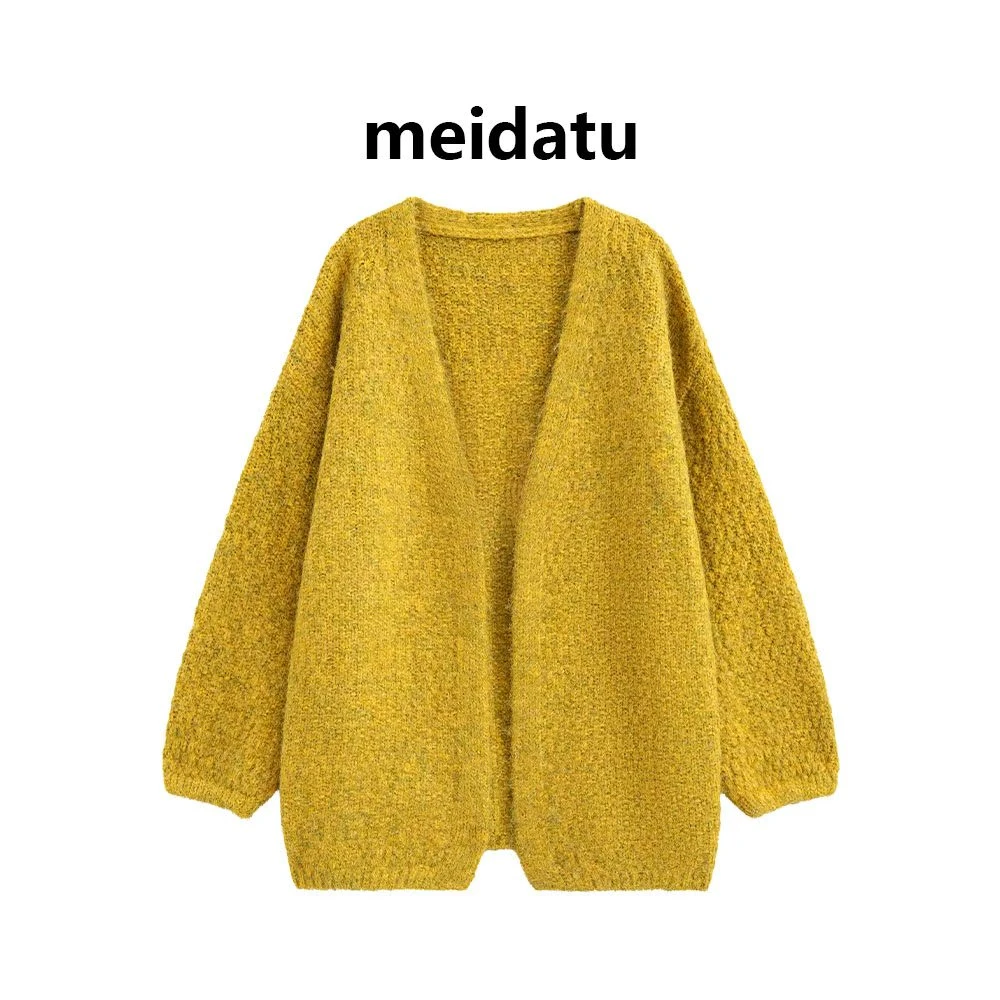 美哒兔（绵云泡泡）经典慵懒风毛衣开衫CM921-27