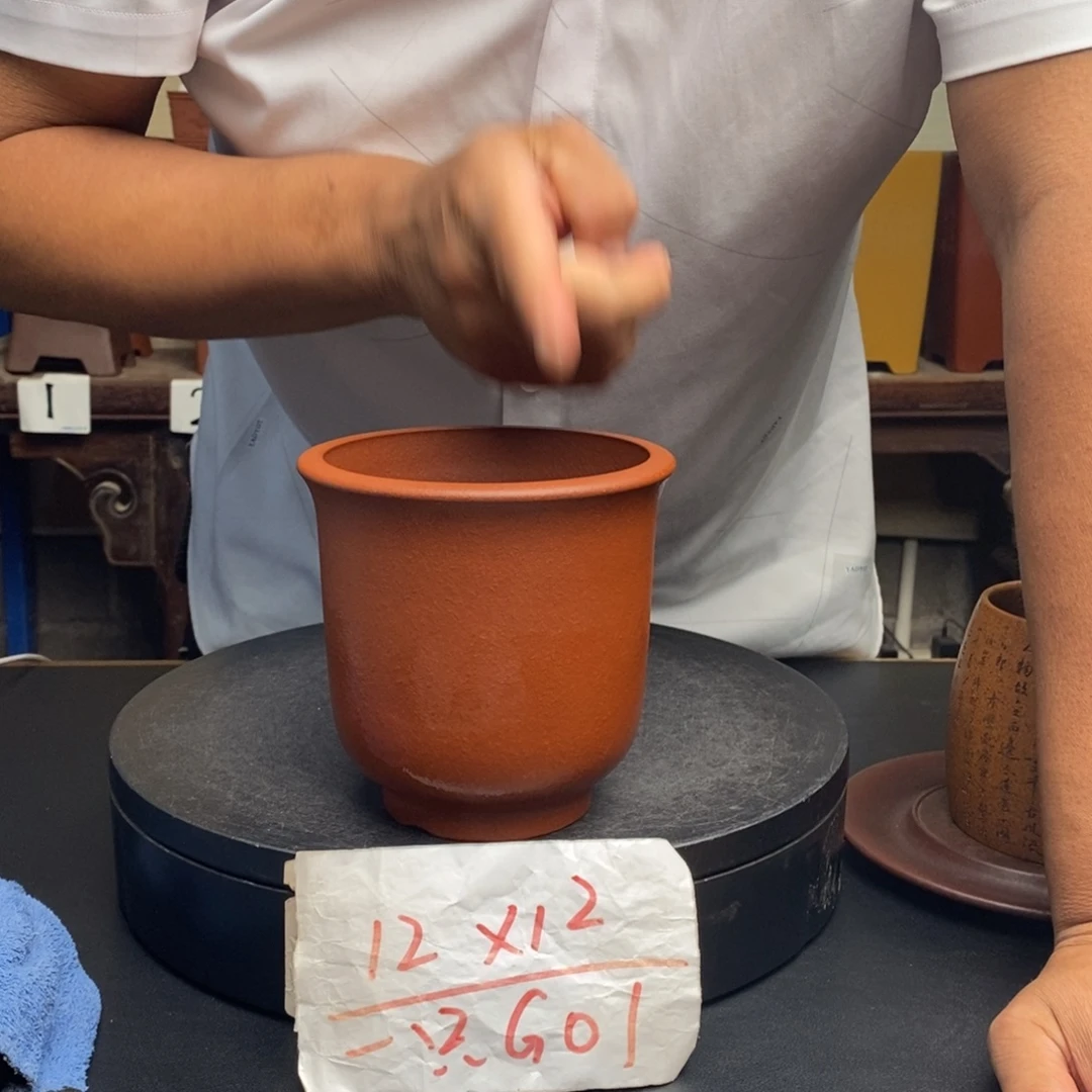 紫砂花盆货号一只G01