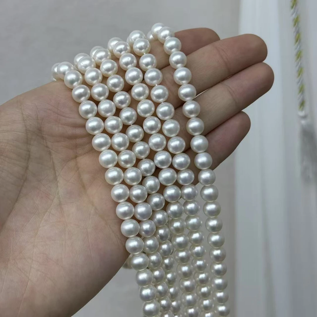 7-8mm淡水无核强光无瑕珍珠项链