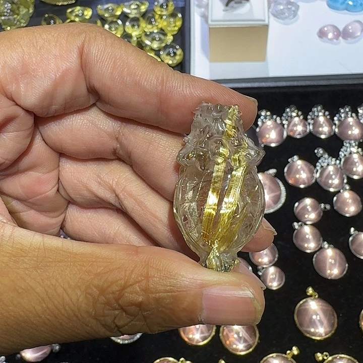银S925镶嵌珠宝半成品紫晶土*哥
