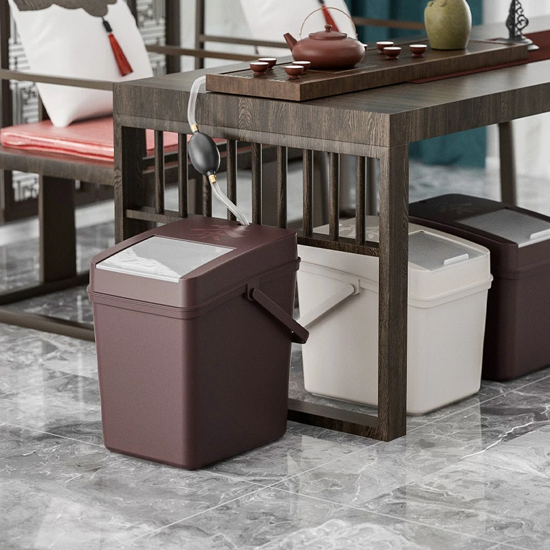 过滤桶茶水桶家用带盖滤网排水桶沥水垃圾桶废水桶茶具配件茶渣桶