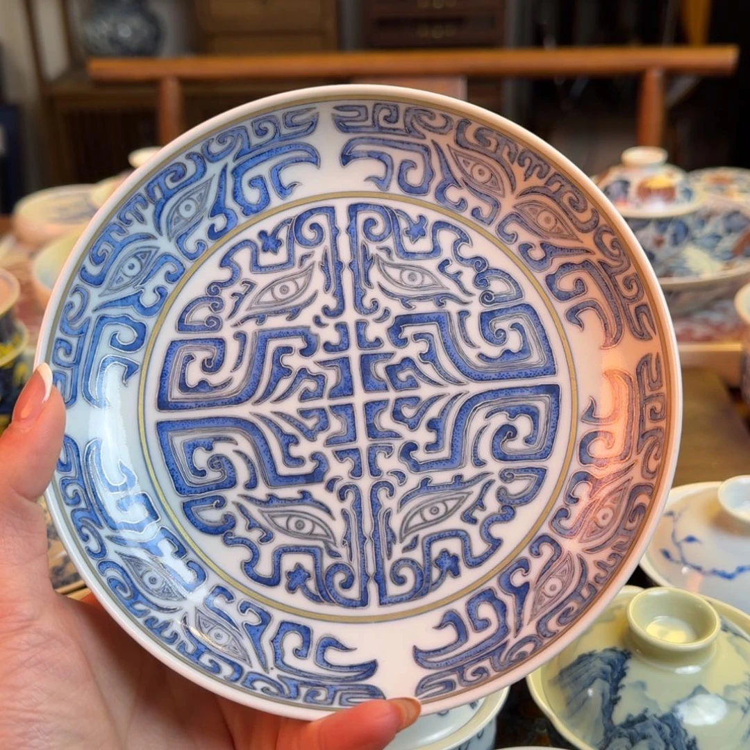 杯微瑕点工描金银饕餮纹壶乘