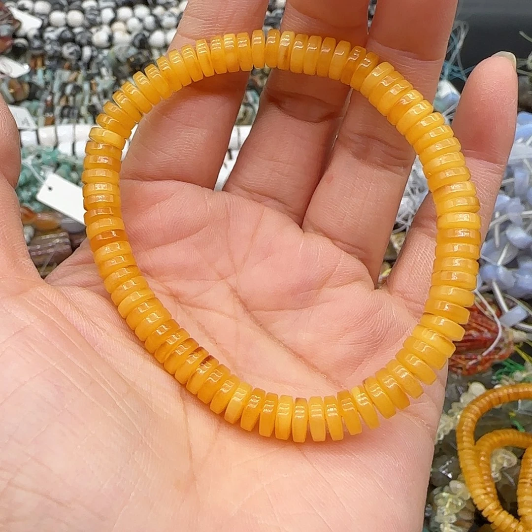 玛瑙/玉髓合金珠宝半成品蜜蜡6mm拍两99发一条