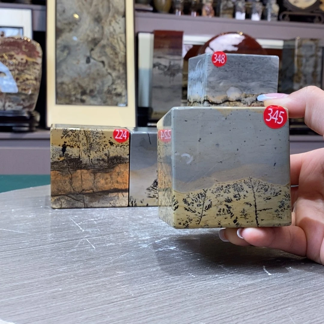 石材广西国画石草花石