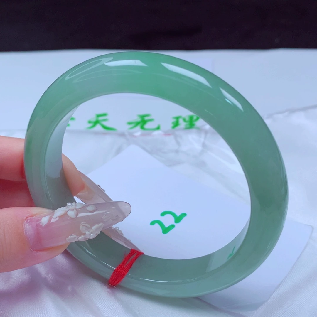 未镶嵌手镯翡翠天然缅甸翡翠A货手镯 22号