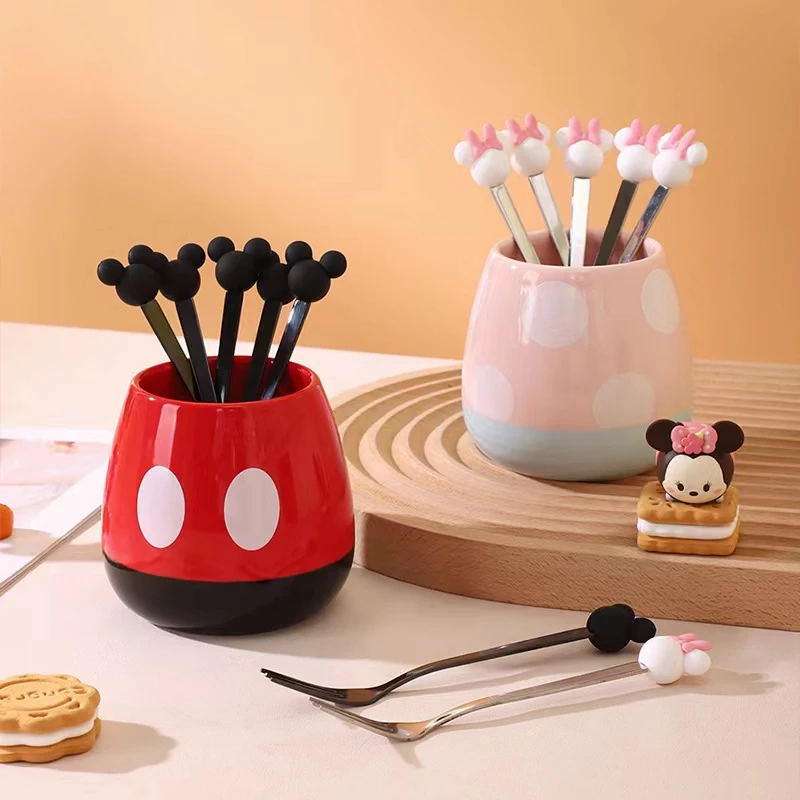 【言则】新年限定陶瓷水果叉罐水果甜品叉+陶瓷罐组合