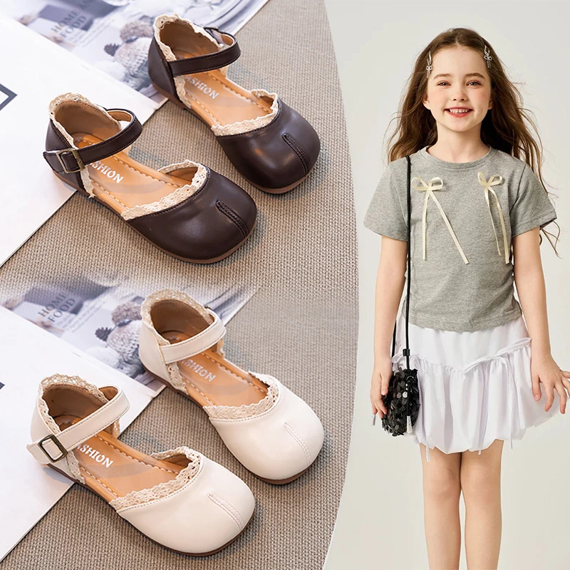 潮牌童鞋新品儿童小皮鞋2025春夏季新款韩版百搭防滑底公主鞋女童