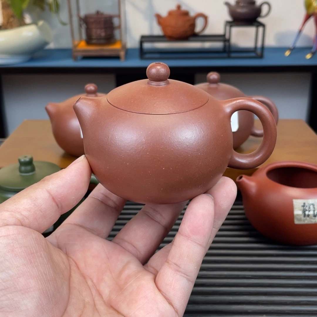 紫砂茶壶红皮龙西施180cc