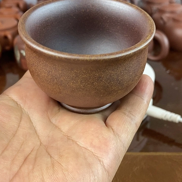 紫砂茶壶黄段～130cc主人杯还原烧