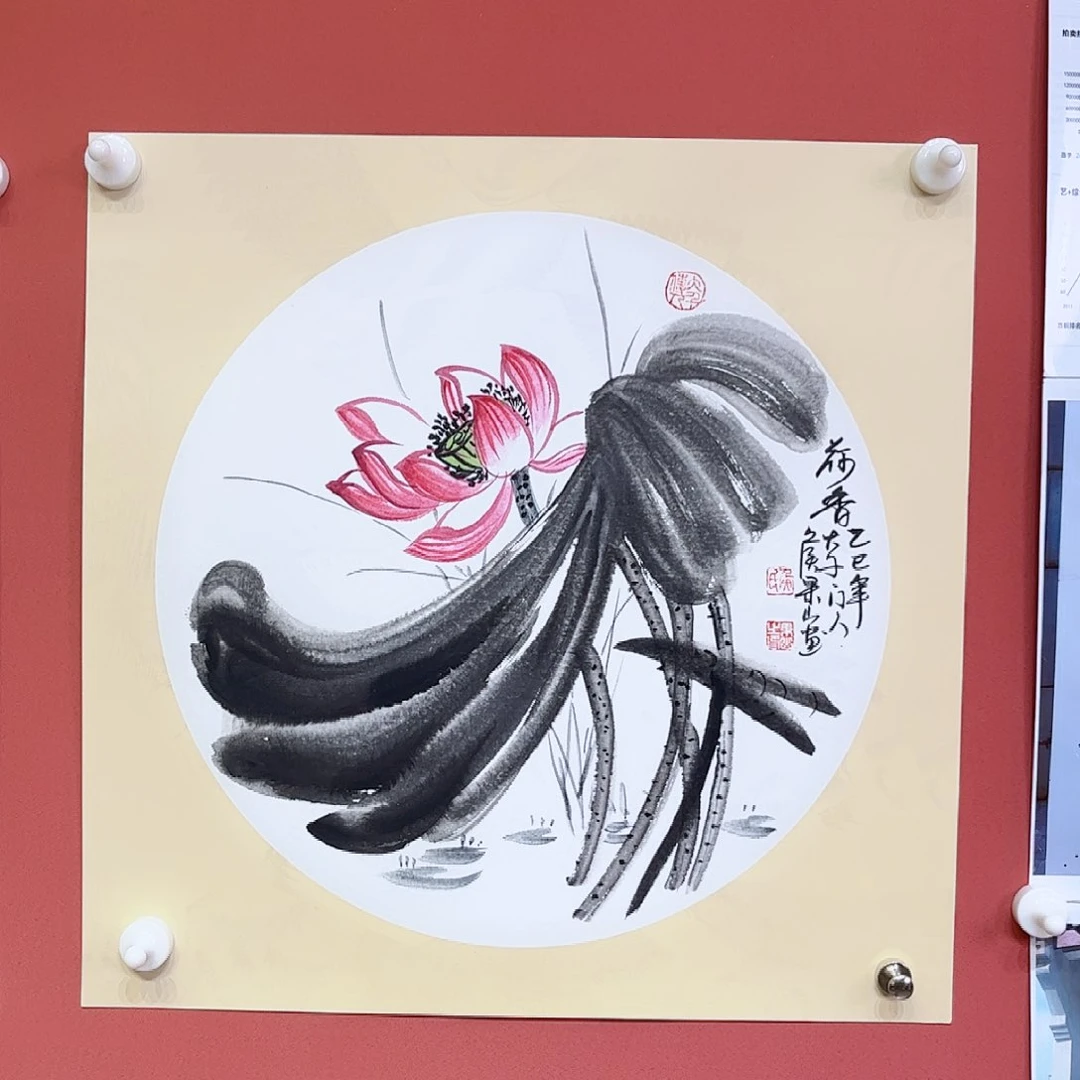 国画侯果山老师亲笔手绘作品朵