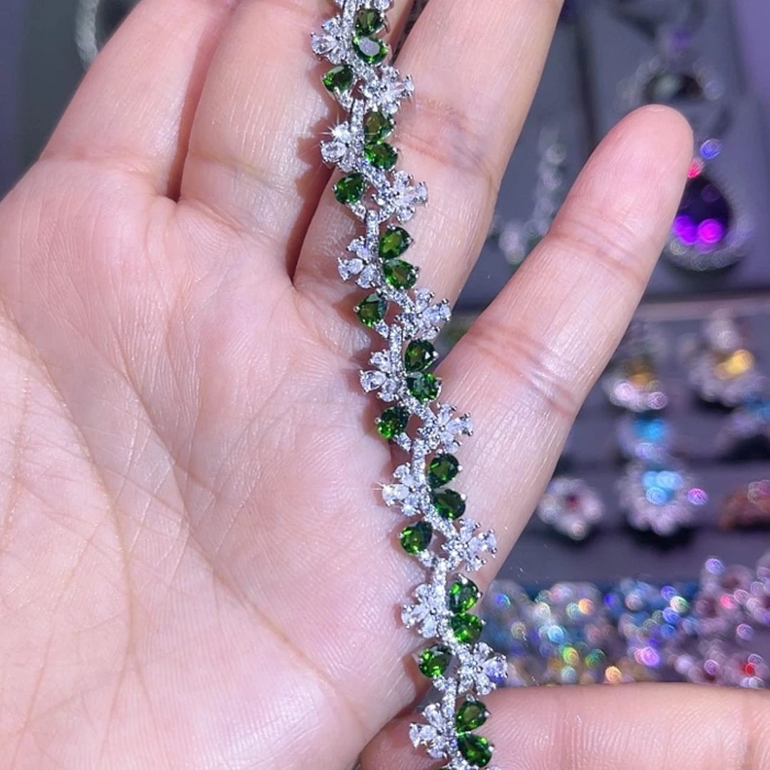 【闪购商品】透辉石手链银S925镶嵌