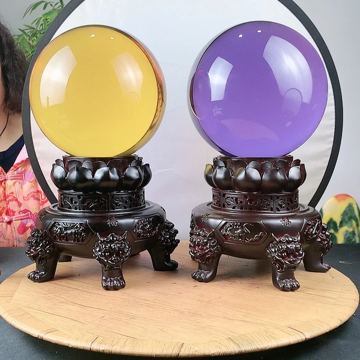 指***针石材一对水晶摆件家居用品