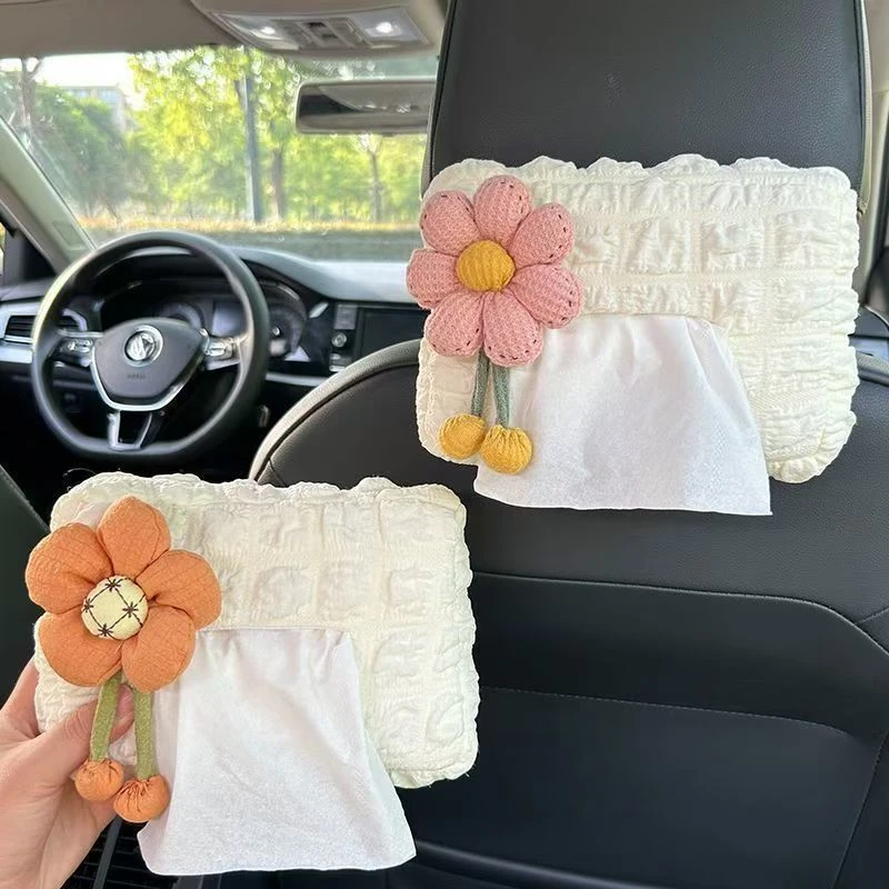 太阳花泡芙车载纸巾挂袋