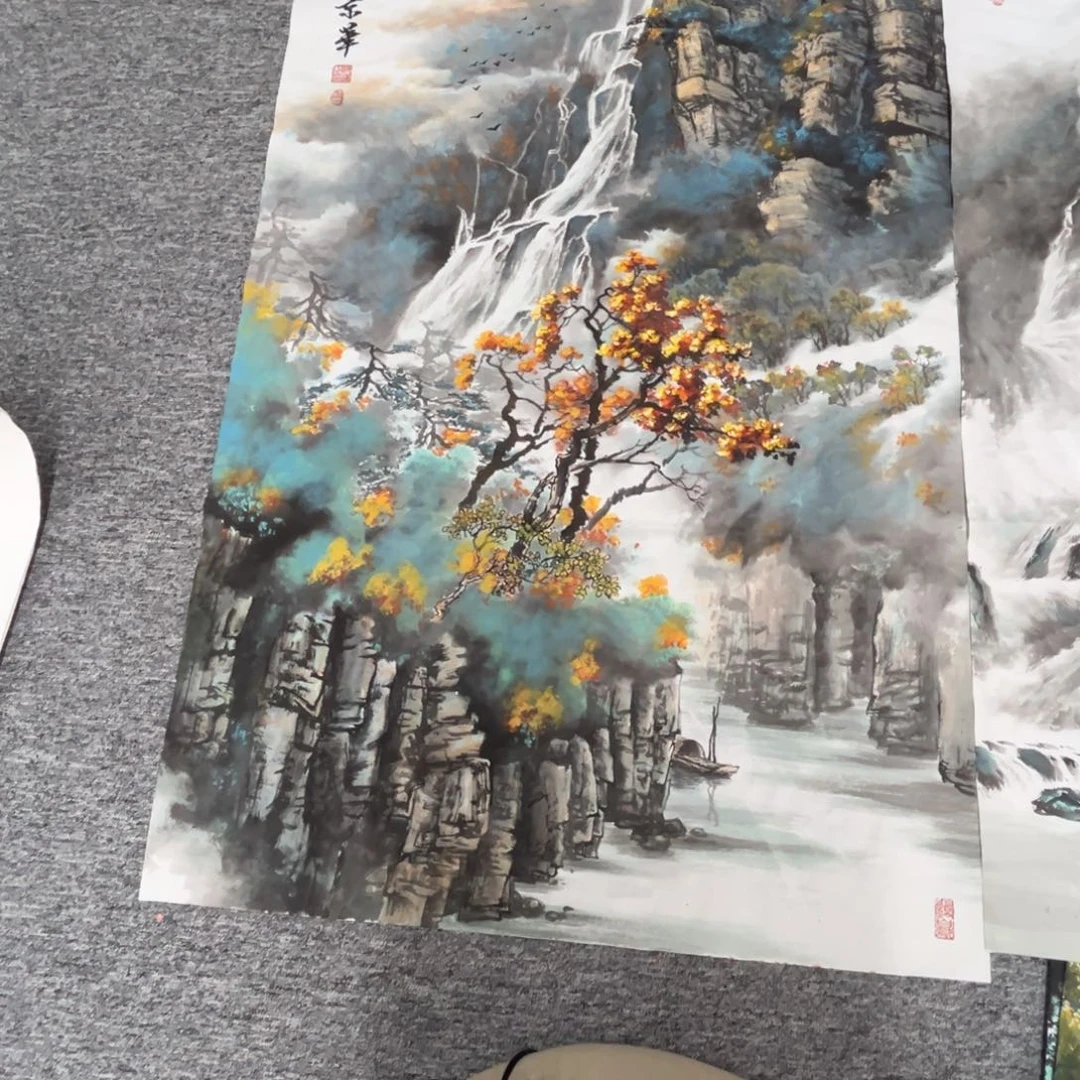 啦***啦国画绘画作品多次参加140.70