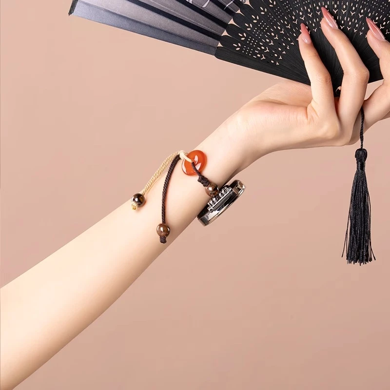 适用华为gt5手表带女款平安扣编织绳Watchgt4proGT3GT2手工串珠男