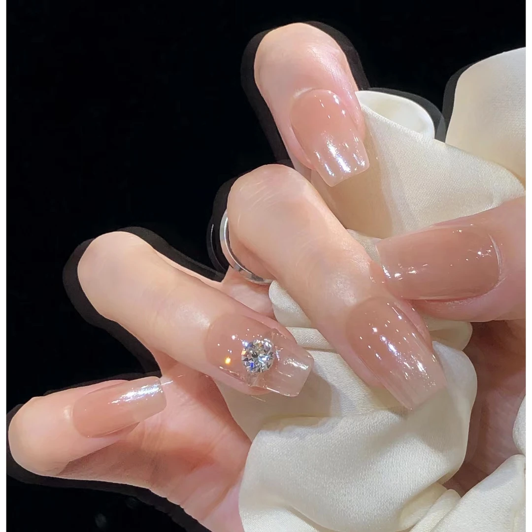 【沐光】【施家华子钻】纯手工穿戴甲可拆卸美甲光疗甲