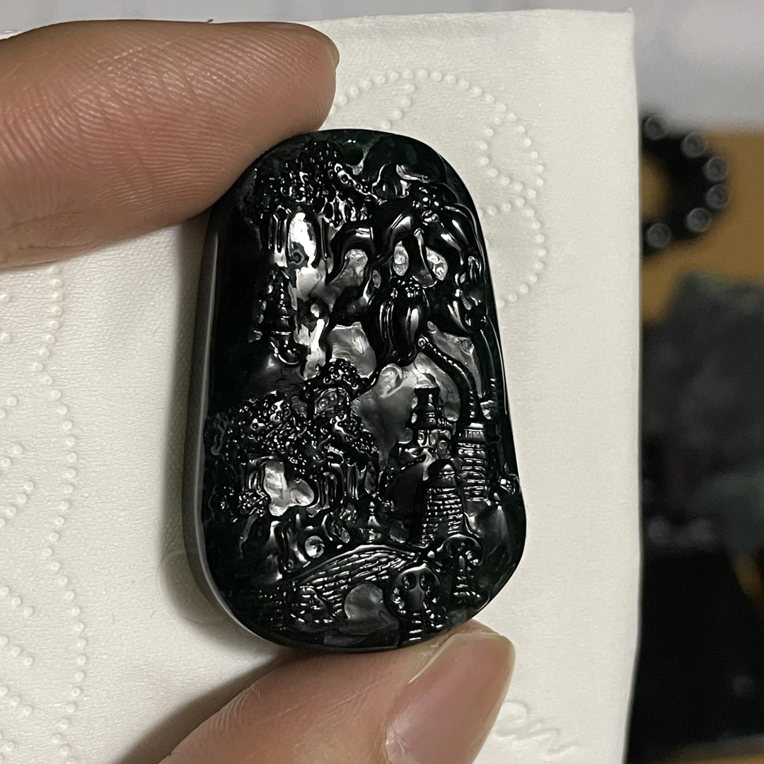 天然翡翠a货 山水牌h9
