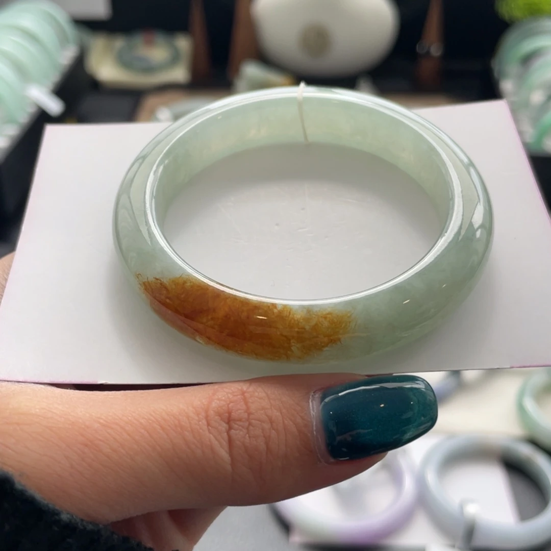 翡翠未镶嵌手镯52正圈