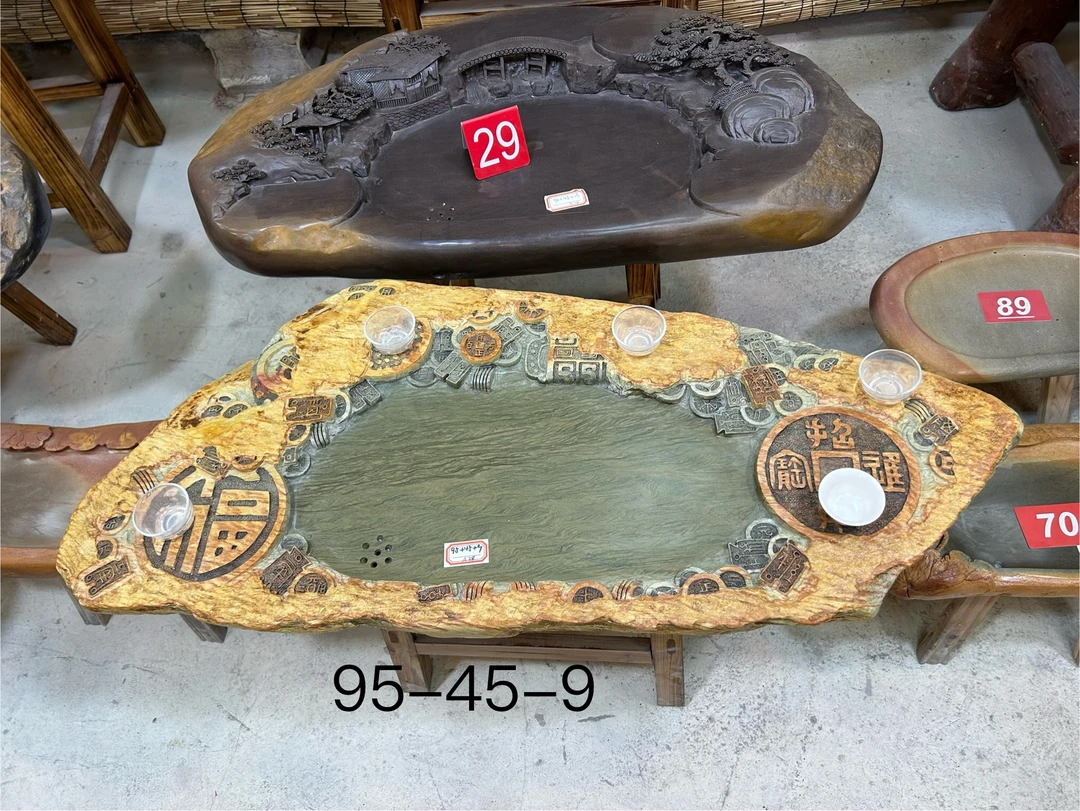 天然随形端砚石茶盘天然石茶盘茶台茶具砚台墨砚