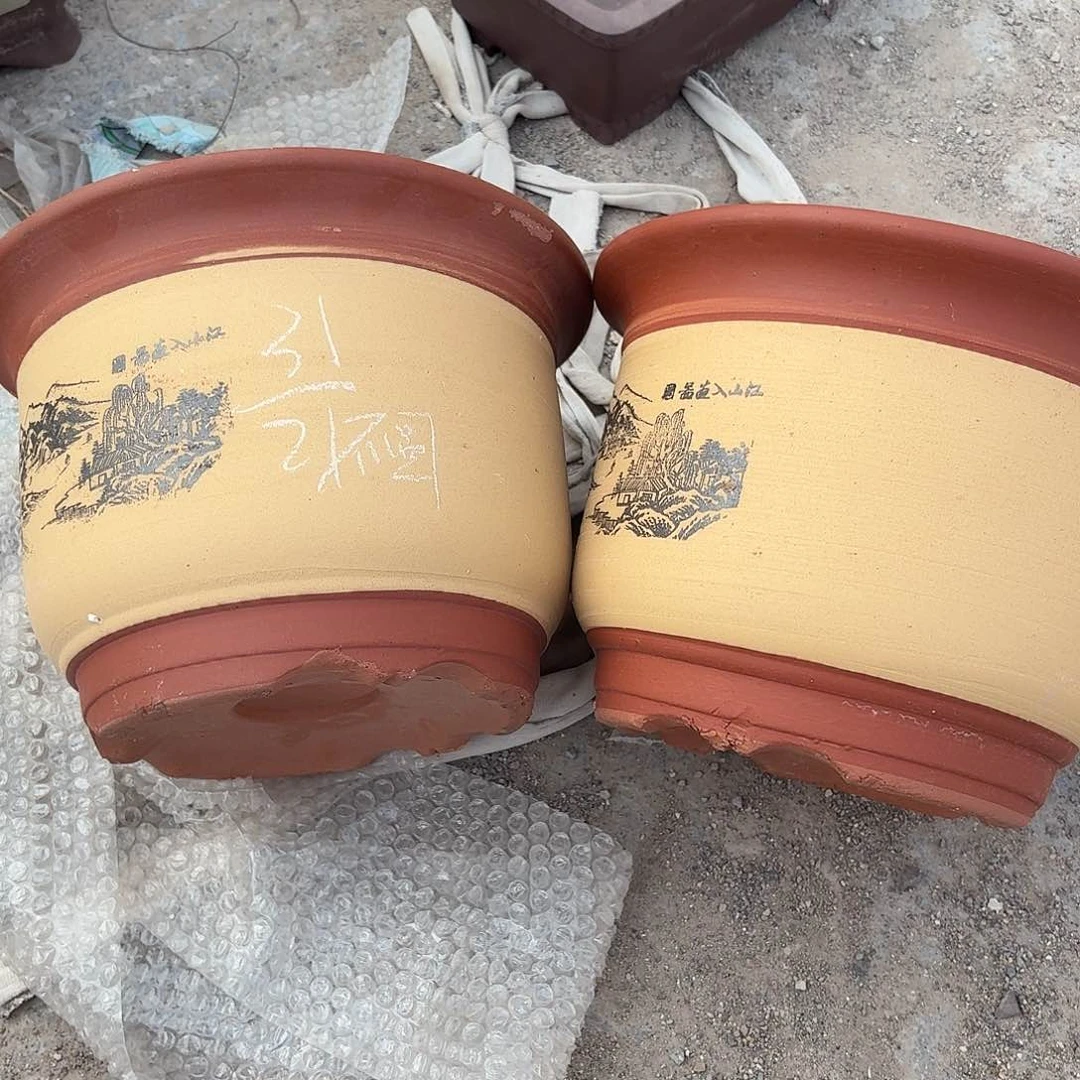 宜兴紫砂花盆，现货发