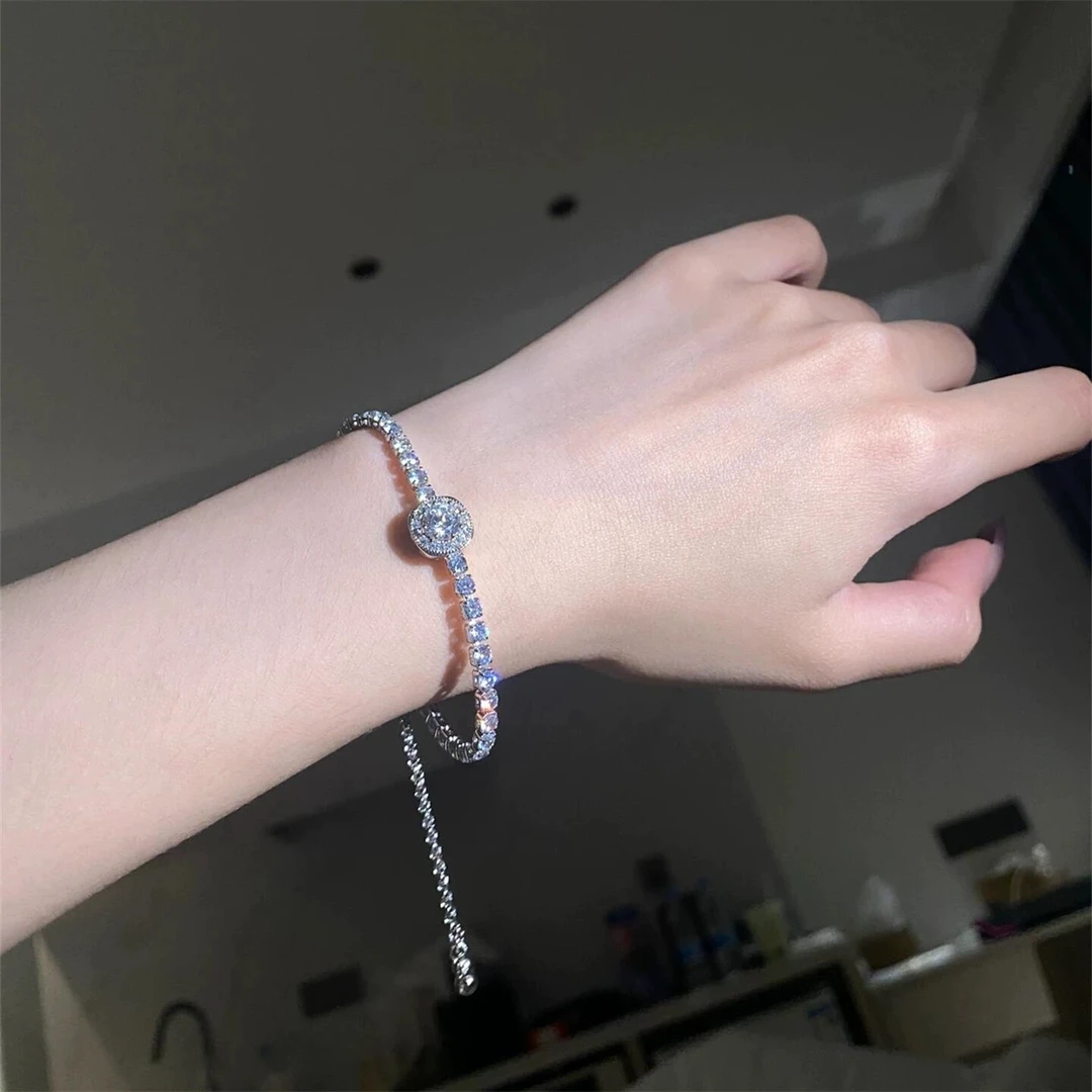 钛钢手链 日韩少女风方块女精致饰品简约光珠素款手工经典426